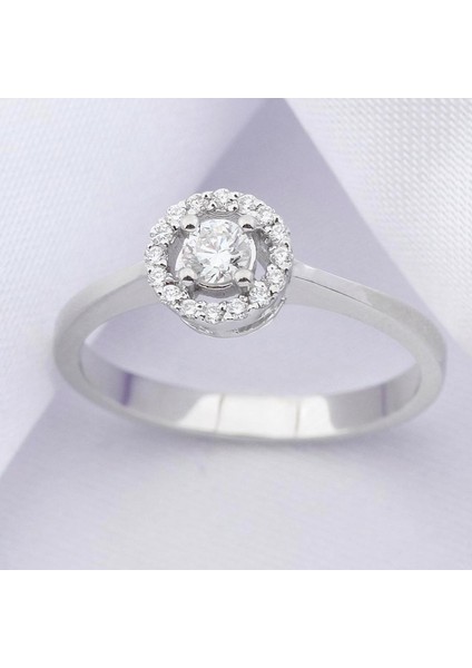 0.25 Karat Pırlanta 14 Ayar Altın Çevresi Pırlantalı Yüzük fiyatları