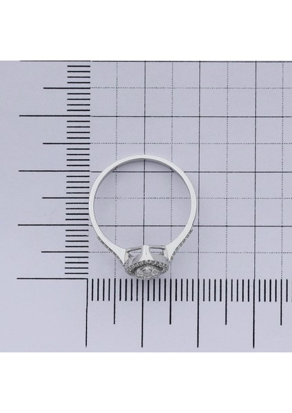 0.25 Karat E-F Vs Pırlanta 14 Ayar Altın Damla Yüzük