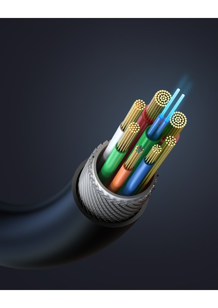712 USB-A to USB-C 5 Metre Fiber Optik Şarj/Data Kablosu - Oculus Quest 2 ve 10 Gbps Destekli - Siyah - Y2111 (Anker Türkiye Garantili)