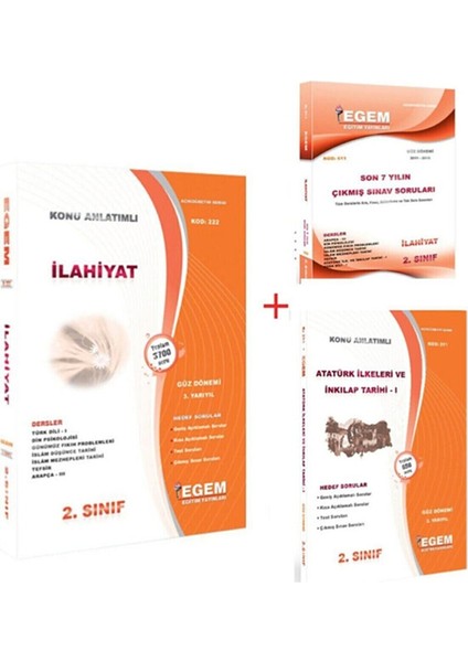 AÖF İlahiyat 2. Sınıf 3. Yarıyıl Güz Dönemi Full Set