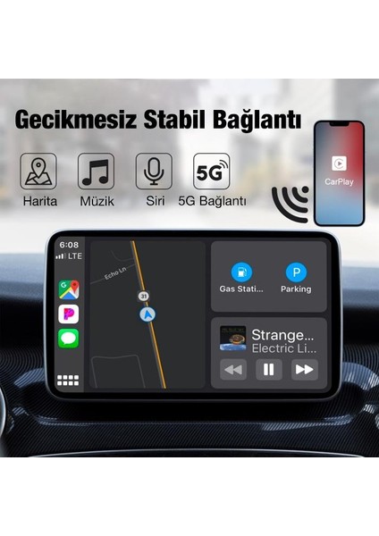 Araç Içi Iphone Cihazlar Için Kablosuz Apple Car Play Adaptörü, Wireless Carplay Çevirici