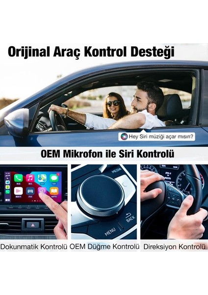 Araç Içi Iphone Cihazlar Için Kablosuz Apple Car Play Adaptörü, Wireless Carplay Çevirici