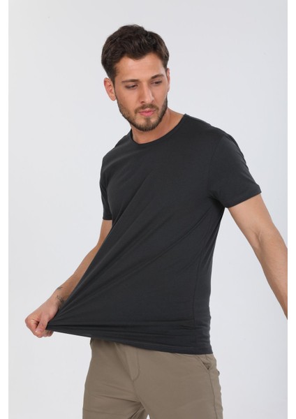 Oversize Fit Pamuklu Kısa Kollu Basic Uniseks Pis Yaka Tişört