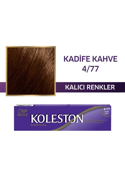 Wella Koleston Single 4/77 Kadife Kahve