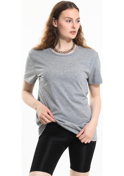 Oversize Fit Pamuklu Kısa Kollu Basic Uniseks Kadın Erkek Tişört