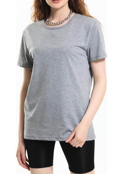 Oversize Fit Pamuklu Kısa Kollu Basic Uniseks Kadın Erkek Tişört