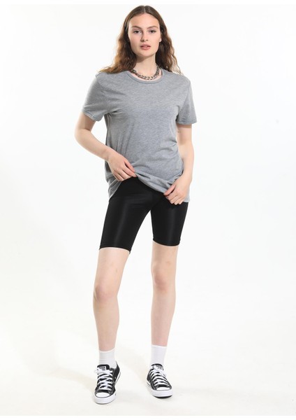 Oversize Fit Pamuklu Kısa Kollu Basic Uniseks Kadın Erkek Tişört