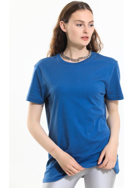 Oversize Fit Pamuklu Kısa Kollu Basic Uniseks Kadın Erkek Tişört