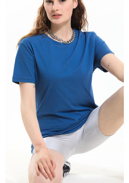 Oversize Fit Pamuklu Kısa Kollu Basic Uniseks Kadın Erkek Tişört