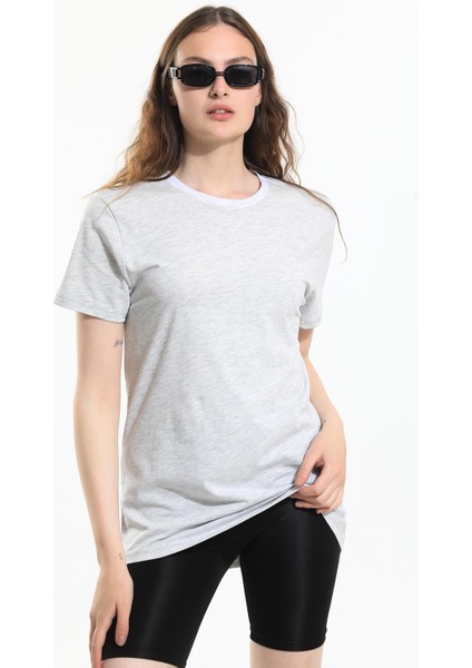Oversize Fit Pamuklu Kısa Kollu Basic Uniseks Kadın Erkek Tişört