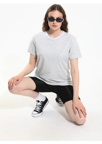 Oversize Fit Pamuklu Kısa Kollu Basic Uniseks Kadın Erkek Tişört