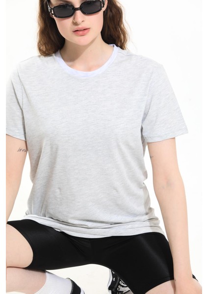 Oversize Fit Pamuklu Kısa Kollu Basic Uniseks Kadın Erkek Tişört
