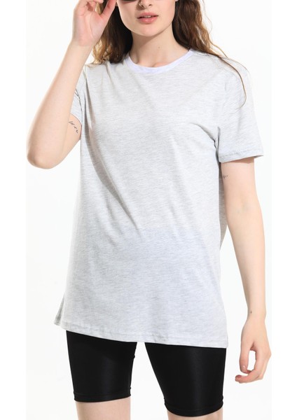 Oversize Fit Pamuklu Kısa Kollu Basic Uniseks Kadın Erkek Tişört