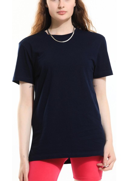 Oversize Fit Pamuklu Kısa Kollu Basic Uniseks Kadın Erkek Tişört
