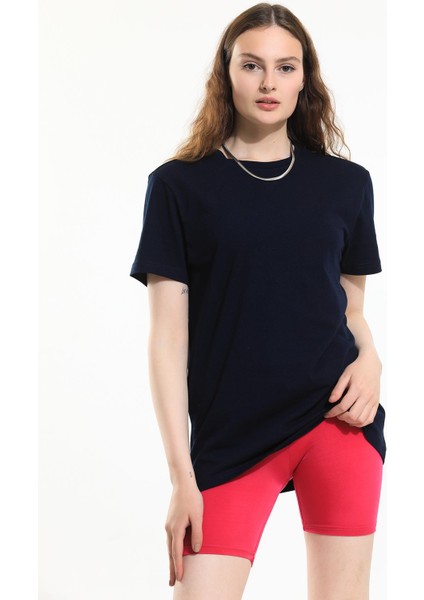 Oversize Fit Pamuklu Kısa Kollu Basic Uniseks Kadın Erkek Tişört