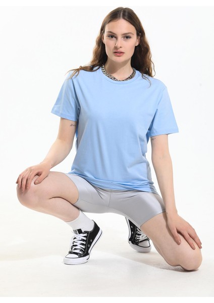 Oversize Fit Pamuklu Kısa Kollu Basic Uniseks Kadın Erkek Tişört modelleri