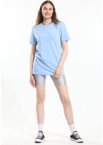 Oversize Fit Pamuklu Kısa Kollu Basic Uniseks Kadın Erkek Tişört fırsatları