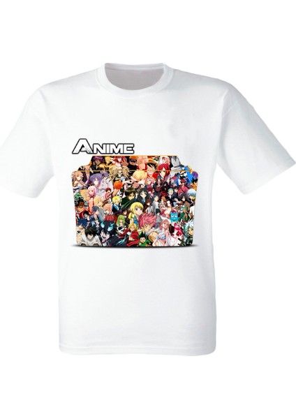 Çocuk Beyaz Anime Tişört