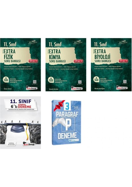 11.Sınıf Extra Fizik Kimya ve Biyoloji Soru Bankası+Sarmal Deneme