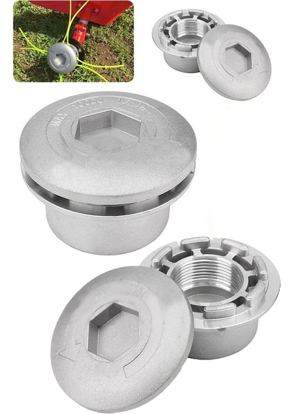 Çok Fonksiyonlu Motorlu Tırpan Ot Çim Biçme Universal Metal Misinalı Başlık Yatay Çim Kesme Aparatı