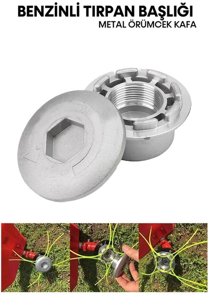 Çok Fonksiyonlu Motorlu Tırpan Ot Çim Biçme Universal Metal Misinalı Başlık Yatay Çim Kesme Aparatı