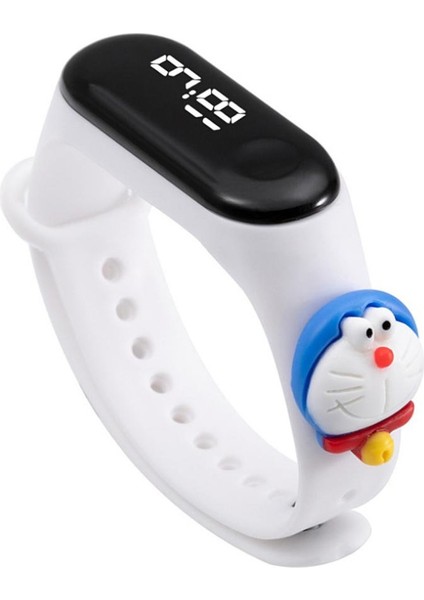 Dijital Dokunmatik LED Ekran Su Geçirmez Figürlü Çocuk Kol Saat Slikon Kordon Bileklik Karakterli