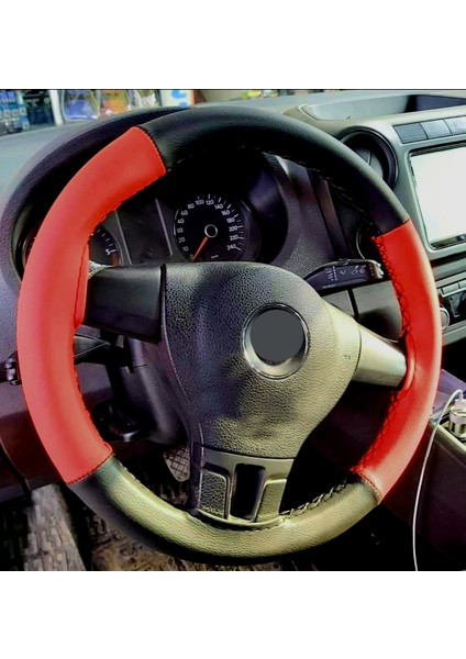 Transporter T5-T6-T7 Direksiyon Kılıfı Iki Renkli Kırmızı-Siyah fiyatları
