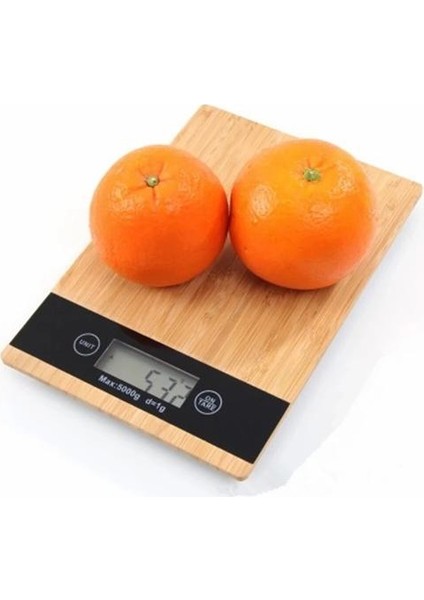 Ahşap Mutfak Ölçeği Çevre Ahşap Gıda Ölçeği Ev Kahve Ölçeği LED Elektronik Ölçekli Bambu Pişirme Ölçeği 5 kg / 1g | Mutfak Ölçekleri (Yurt Dışından)
