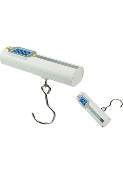 50 kg LCD Kanca Bagaj Bagaj Ölçeği Dijital Ölçekli Geri Çekilebilir Ölçü Bant Bavul Ağırlık Dengesi Ölçüm Aracı (Yurt Dışından)