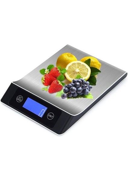 LCD Elektronik Mutfak Ölçeği 5 kg / 15 kg Dijital Posta Ölçeği Meyve Gıda Diyet Tartı Terazi Pişirme Aracı Mutfak Aksesuarları (Yurt Dışından)
