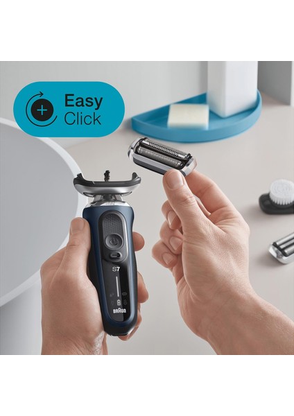 Yeni Seri 7 B1000S Kablosuz Tıraş Makinesi Autosense 360° Flex Easyclick Islak & Kuru