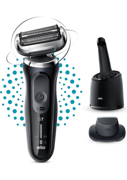 Yeni Seri 7 N7200cc Kablosuz Tıraş Makinesi, SmartCare, AutoSense, 360° Flex, Islak & Kuru