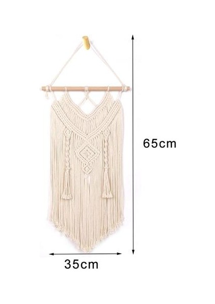 Makrome Duvar Asılı Goblen Duvar Dekor Boho Chic Bohemian Dokuma Ev Dekorasyon Daire Yatak Odası Oturma Odası Galeri Için | Dekoratif Gobiyeller (Yurt Dışından)
