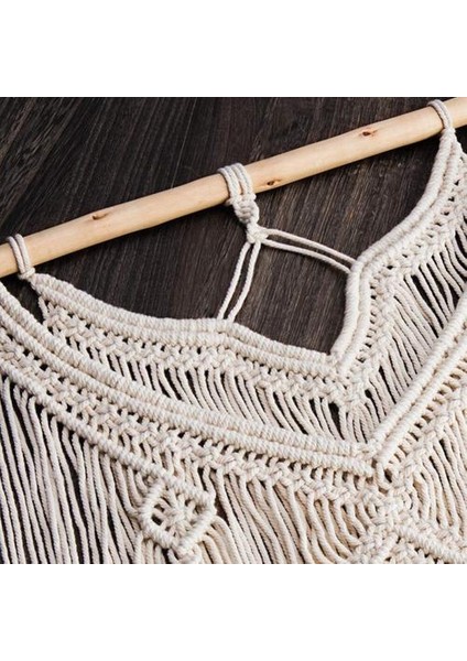 Makrome Duvar Asılı Goblen Duvar Dekor Boho Chic Bohemian Dokuma Ev Dekorasyon Daire Yatak Odası Oturma Odası Galeri Için | Dekoratif Gobiyeller (Yurt Dışından)