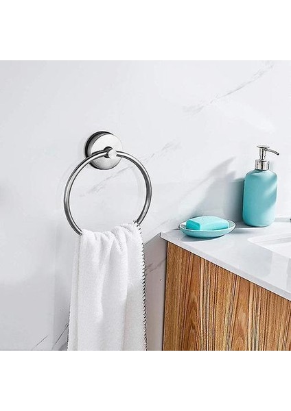 Vantuz Havlu Yüzük Punch-Ücretsiz 304 Paslanmaz Çelik Banyo Tuvalet Havlu Askısı Kolye Asılı Yüzük (Yurt Dışından) modelleri