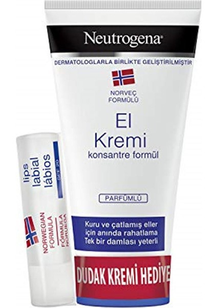 Parfümlü El Kremi 75 Ml + Dudak Kremi