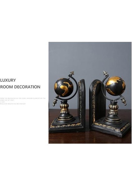 1 Pair Zanaat Süsler Raflar Için Dekoratif Bookends Dergisi Organizatör Hediye Ev Dolabı Reçine Ofis Rustik Küre Aksesuarları | (Yurt Dışından) modelleri