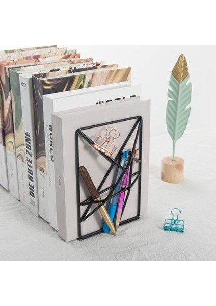 1 Çift Metal Demir Bookends Okuma Kitap Desteği Masaüstü Ofis Doküman Dergisi Organizatör Standı Raf Tutucu | Bookends (Yurt Dışından) fiyatları