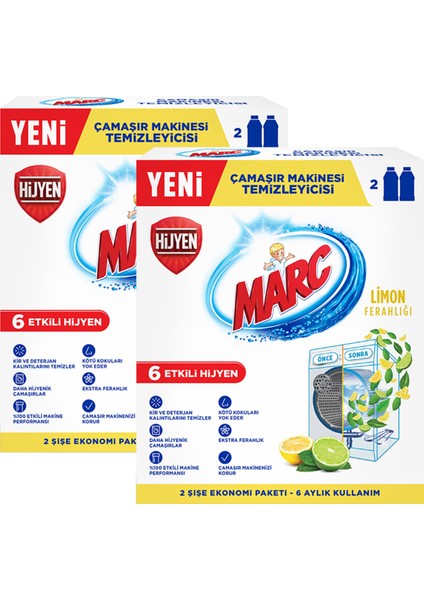 Çamaşır Makinesi Temizleyici Limon Ferahlığı 250 ml x 4'lü