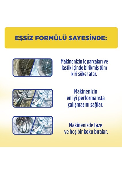 Çamaşır Makinesi Temizleyici Limon Ferahlığı 250 ml x 4'lü