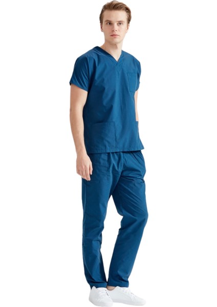 Medikal Terikoton Takım Indigo Mavi,Cerrahi Takım,Medikal Forma