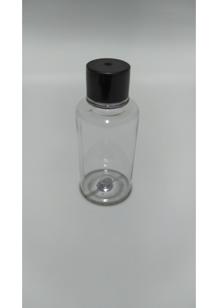 30 Ml Siyah Standart (Çevirmeli) Kapaklı Likit Dezenfektan Kolonya Pet Şişesi (100 Adet)