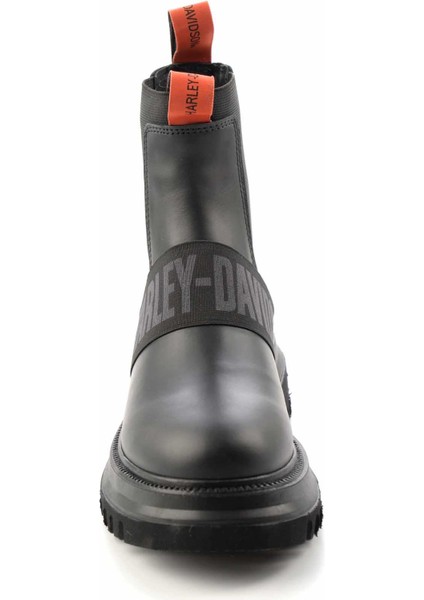 Harley Davidson Black Leather Kadın Bot & Bootie HD0777056303