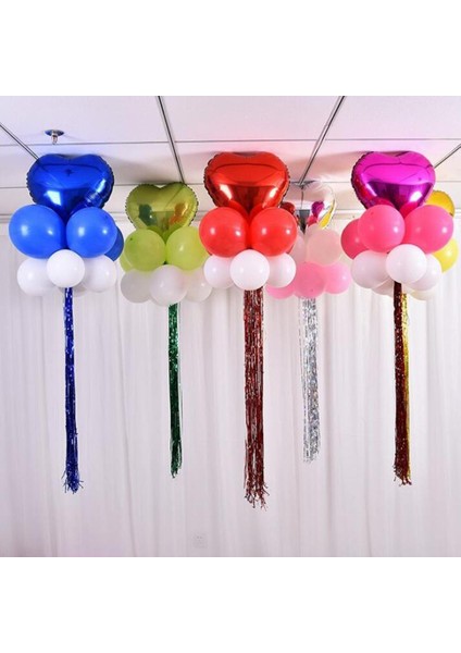 3xmetallic Folyo Tinsel Püskül Kalp Balon Seti Düğün Partisi Dekor Yeşil 3 Adet(Yurt Dışından) modelleri