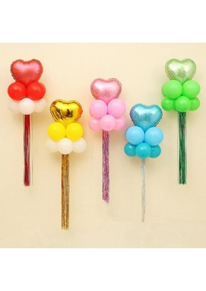 3xmetallic Folyo Tinsel Püskül Kalp Balon Seti Düğün Partisi Dekor Yeşil 3 Adet(Yurt Dışından) fırsatları