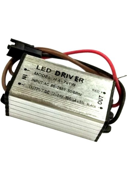 LED Sabit Akım Sürücü Güç Kaynağı 85-265VAC'I 12-24VDC 4-7W'YE Dönüştürmek