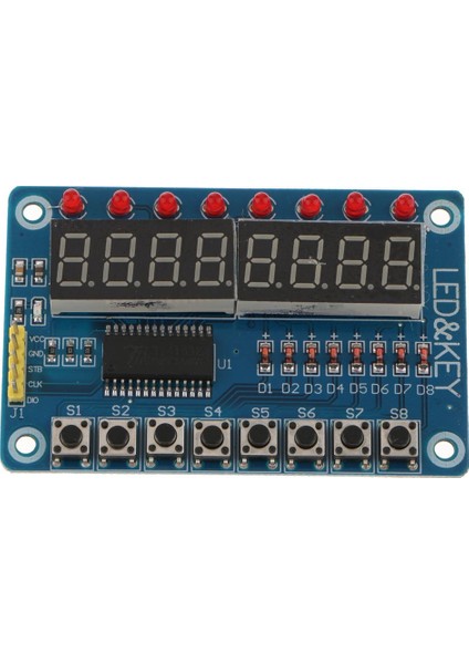 Dc 12V 8-Bit Dijital LED Tüp 8-Bit TM1638 8 Temel Dönüş Modül Dıy Kiti