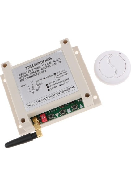 433MHZ Dc 12-50V 2ch Kablosuz Uzaktan Kumanda Anahtarı Elektrikli Işık Anahtarı Geniş - Voltaj Iki - Işlev Uzaktan Kumanda Anahtarı Geniş Gerilim Tasarımı