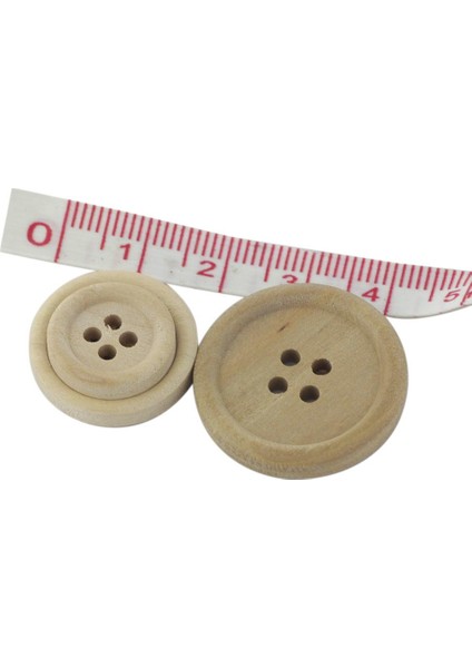 4X50PCS Karışık Boyut Doğal 4 Delik Dikiş Için Ahşap Yuvarlak Düğmeler 4 Pcs indirimleri