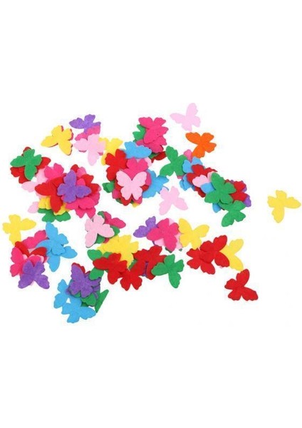 4X100PCS Zanaat Için Keçe Şekilleri Keçe Aplike Keçe Kesilmiş Diy Zanaat Kelebeği 4 Adet